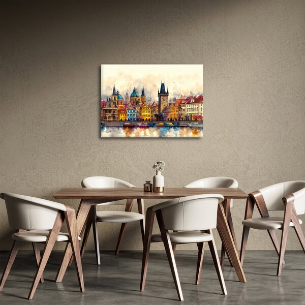 Obraz - Podzim v malovaném městě (70x50 cm)
