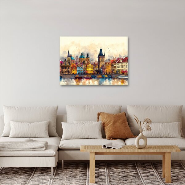 Obraz - Podzim v malovaném městě (70x50 cm)