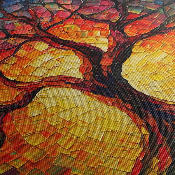 Obraz - Strom života v mozaice (210x100 cm)