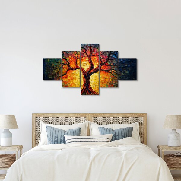 Obraz - Strom života v mozaice (125x70 cm)