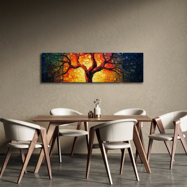Obraz - Strom života v mozaice (170x50 cm)