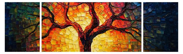 Obraz - Strom života v mozaice (170x50 cm)