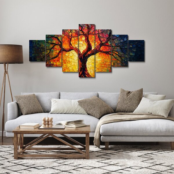 Obraz - Strom života v mozaice (210x100 cm)