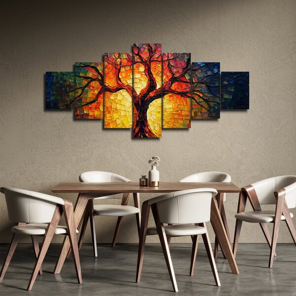 Obraz - Strom života v mozaice (210x100 cm)