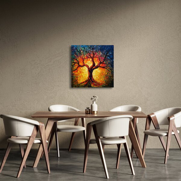 Obraz - Strom života v mozaice (30x30 cm)