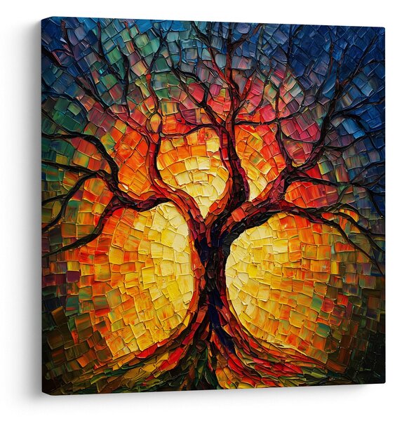 Obraz - Strom života v mozaice (30x30 cm)