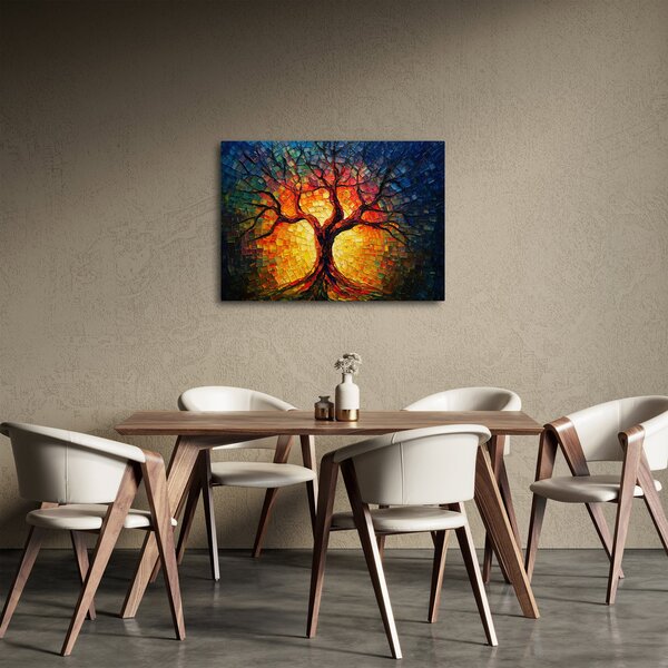 Obraz - Strom života v mozaice (70x50 cm)