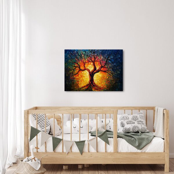Obraz - Strom života v mozaice (70x50 cm)