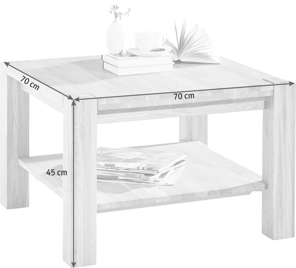 KONFERENČNÍ STOLEK, barvy dubu, dřevo, 70/70/45 cm Linea Natura - Konferenční stolky