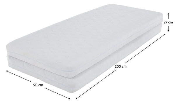 KONDELA Oboustranná rozkládací matrace, 90/90x200, MELK