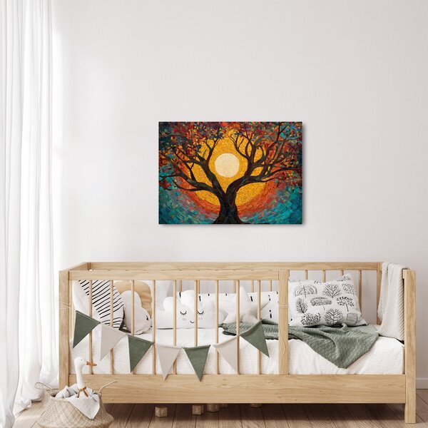 Obraz - Slunce v koruně stromu života (70x50 cm)