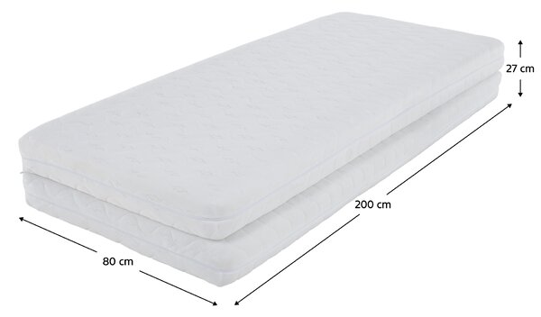 KONDELA Oboustranná rozkládací matrace, 80/80x200, MELK