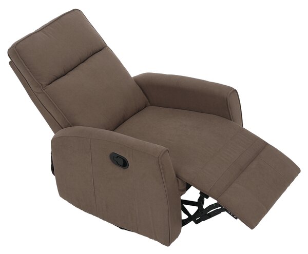 KONDELA Relaxační otočné křeslo, šedohnědá Taupe, MEKENZI