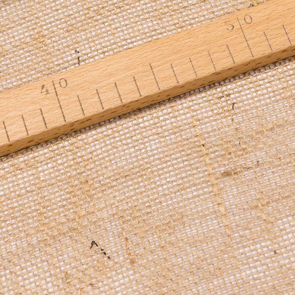 Juta technická (pytlovina) gramáž 211 g/m2, jednobarevná přírodní režná, š.130cm, role 30 metrů