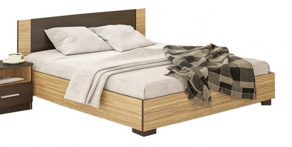 VerDesign VALENTÝNA, manželská postel 160 sonoma/wenge