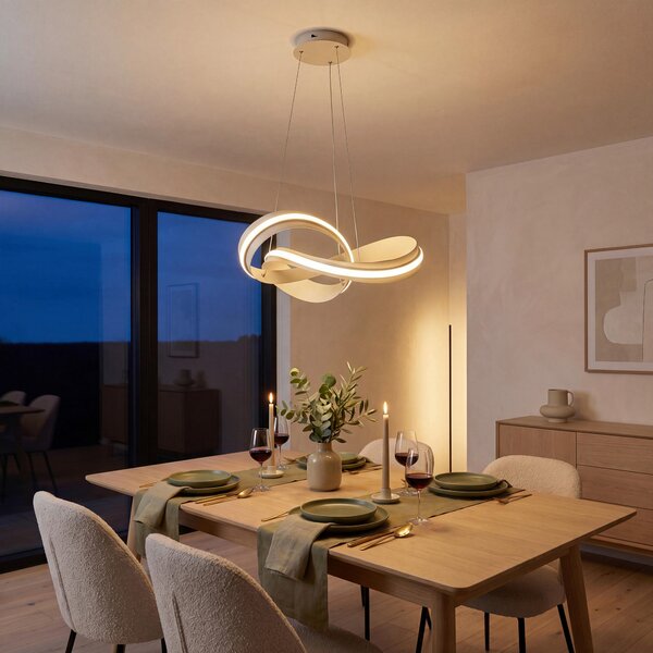 ZÁVĚSNÉ LED SVÍTIDLO, 52/52/120 cm Novel - Závěsná LED svítidla