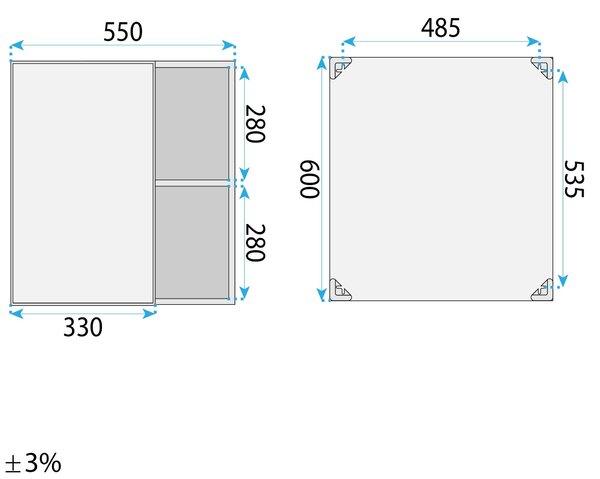 Koupelnová sestava nábytku s deskou Marti 60cm Grey