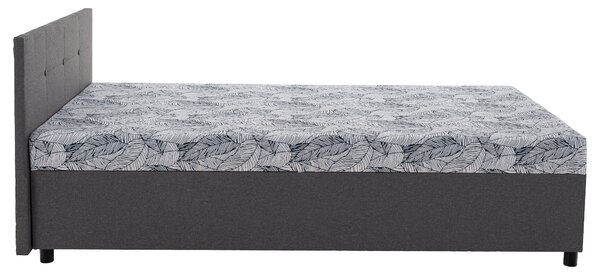 KONDELA Postel, 110x200, molitanová, šedá/vzor, SHERIN