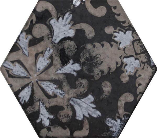 Obklad Matiére Hexa-style decoro black