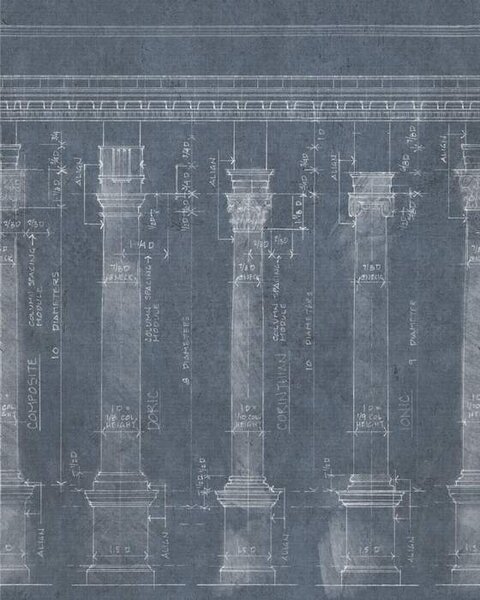 Mind the Gap WP 20023 Colonnade Blue