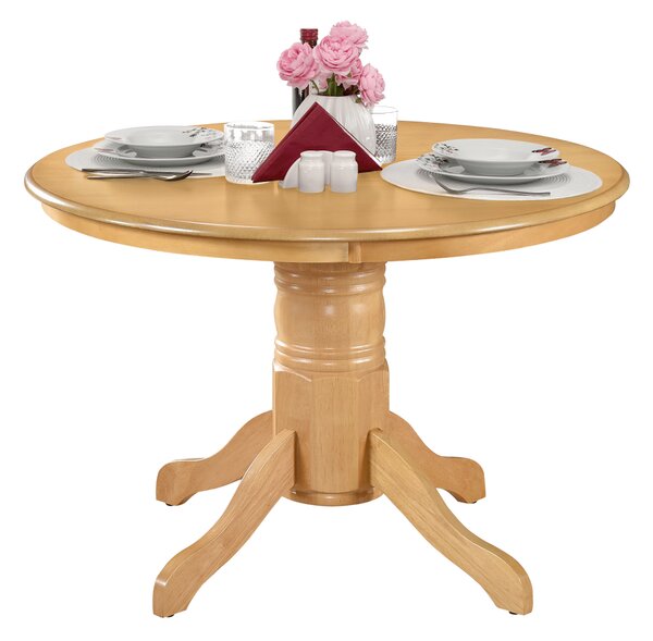 KONDELA Jídelní stůl, kulatý, dub světlý, průměr 106 cm, TABLOS