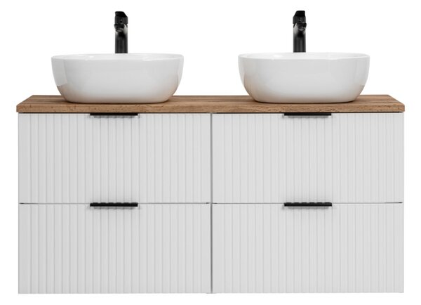 Koupelnová skříňka s umyvadlem a deskou ADEL White DU120/1 | 120 cm