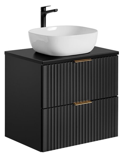 Koupelnový komplet ADEL Black DU60/1 s deskou a umyvadlem