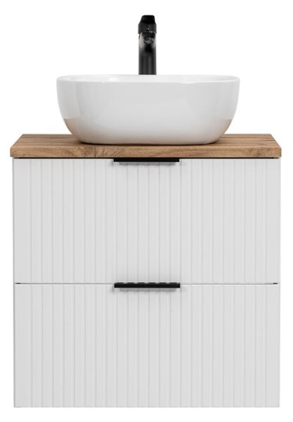 Koupelnová skříňka s umyvadlem a deskou ADEL White DU60/1 | 60 cm