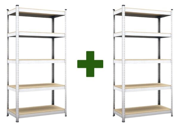 Akční balíček 1+1 Kovový regál ECONOMY 180x90x40 - pozinkovaný
