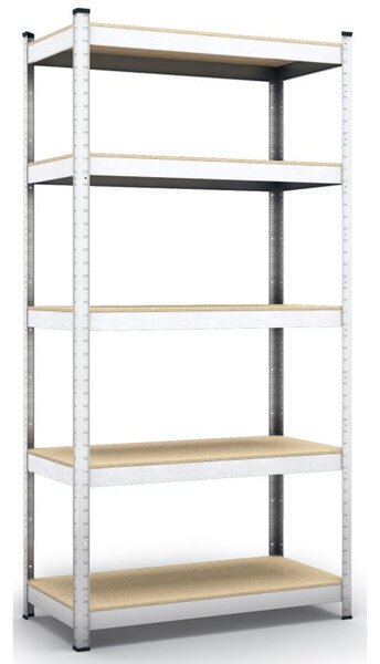 Kovový regál Economy 180x90x40 5 polic - pozinkovaný + úložné boxy TRUCK 29x20x15 cm
