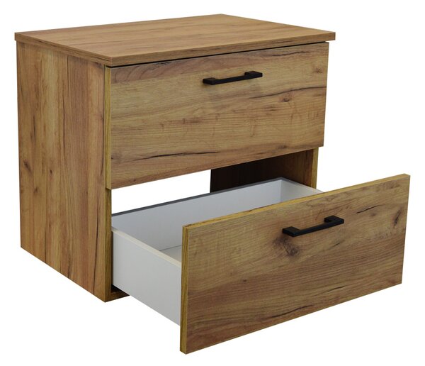 Comodo Koupelnová skříňka pod deskové umyvadlo Agria GO 60-HD- zlatý dub/zlatý dub