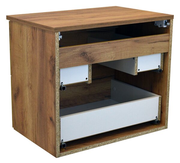 Comodo Koupelnová skříňka pod deskové umyvadlo Agria GO 60-HD- zlatý dub/zlatý dub