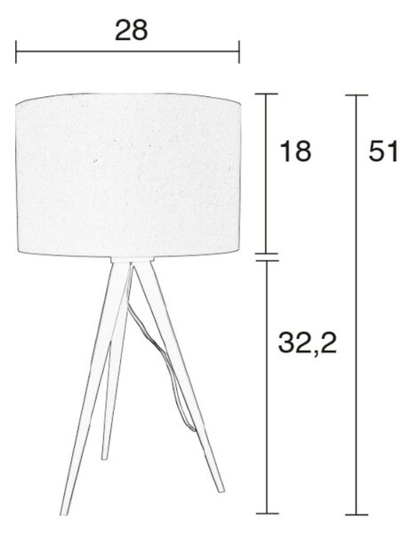 Bílá stolní lampa ZUIVER TRIPOD – vystavený kus