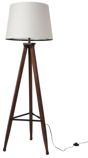 Hnědá dřevěná stojací lampa DUTCHBONE RIF 154 cm