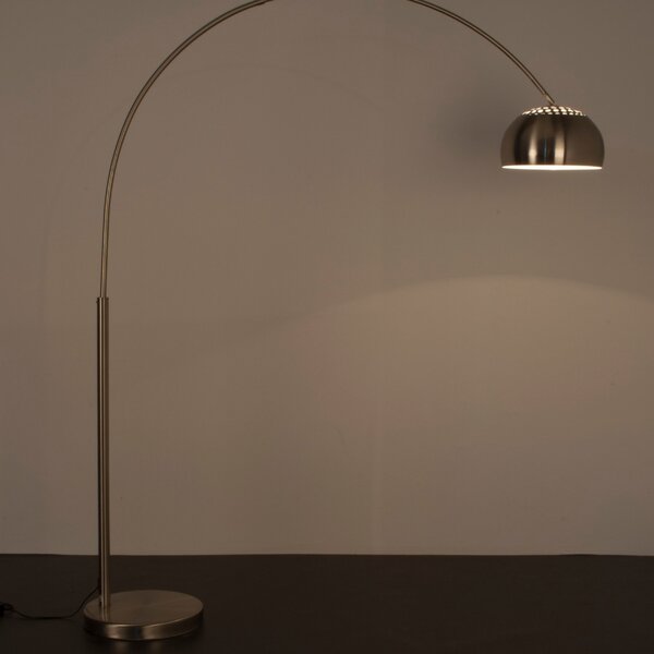 White Label Stříbrná stojací lampa WLL BOW 190 - 205 cm