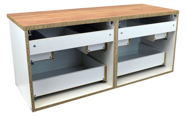 Comodo Koupelnová skříňka pod deskové umyvadlo Agria W 120-HD - bílá/zlatý dub