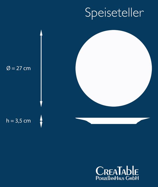 SADA MĚLKÝCH TALÍŘŮ, keramika, 27 cm Creatable - Online Only nádobí, Online Only