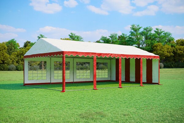 Párty stan 5x8 m PREMIUM - ohnivzdorný barva Modro-bílá