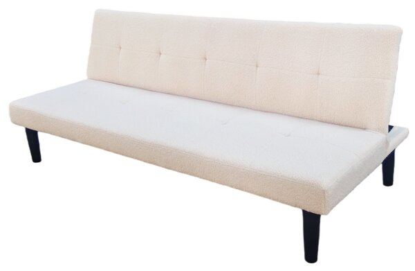 Rozkládací pohovka BestBerg BBSB-10LB / prémiová plyš / béžová