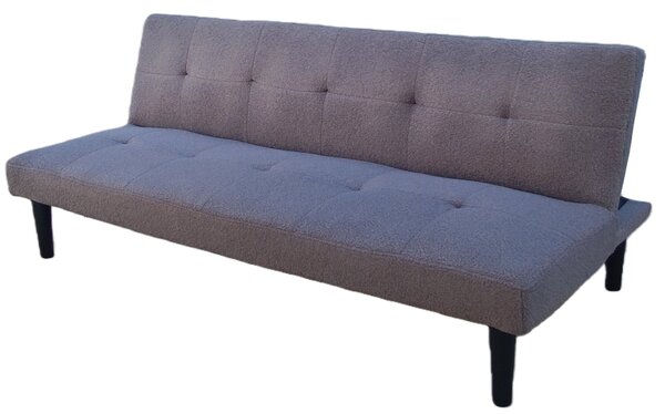 Rozkládací pohovka BestBerg BBSB-10G / prémiová plyš / šedá