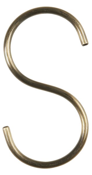 Kovový háček S-hook Antique Brass 13 cm