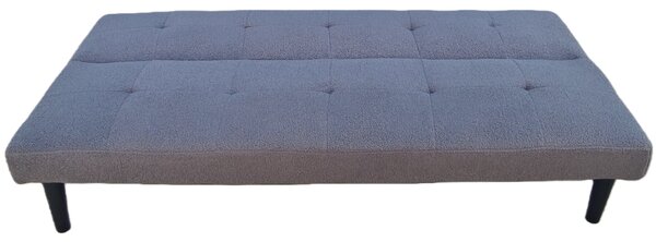 Rozkládací pohovka BestBerg BBSB-10G / prémiová plyš / šedá