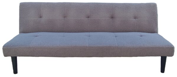 Rozkládací pohovka BestBerg BBSB-10G / prémiová plyš / šedá