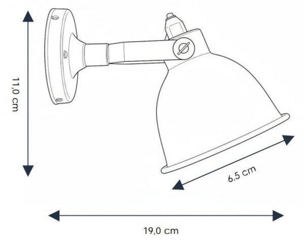 Nástěnná lampa Oliver big 2 Barva: stříbrná