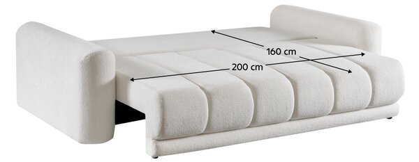 KONDELA Rozkládací pohovka, smetanová, OTRANTA