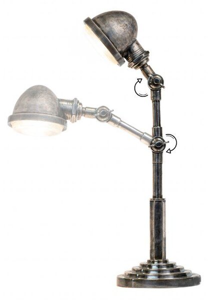 Industriální stolní lampa ANAKIN Barva: stříbrná