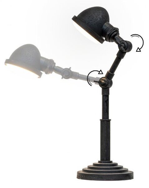 Industriální stolní lampa ANAKIN Barva: stříbrná