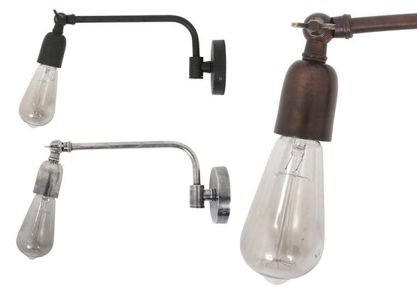 Nástěnná lampa Linn Barva: stříbrná