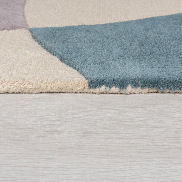 Modro-béžový vlněný koberec 170x120 cm Glow - Flair Rugs