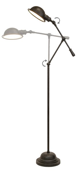 Velká stojací lampa JENNIFER Barva: spálená černá